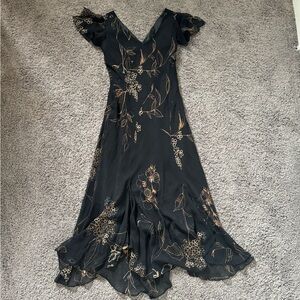 Vintage Jones New York • silk Fairy asymmetrical midi dress